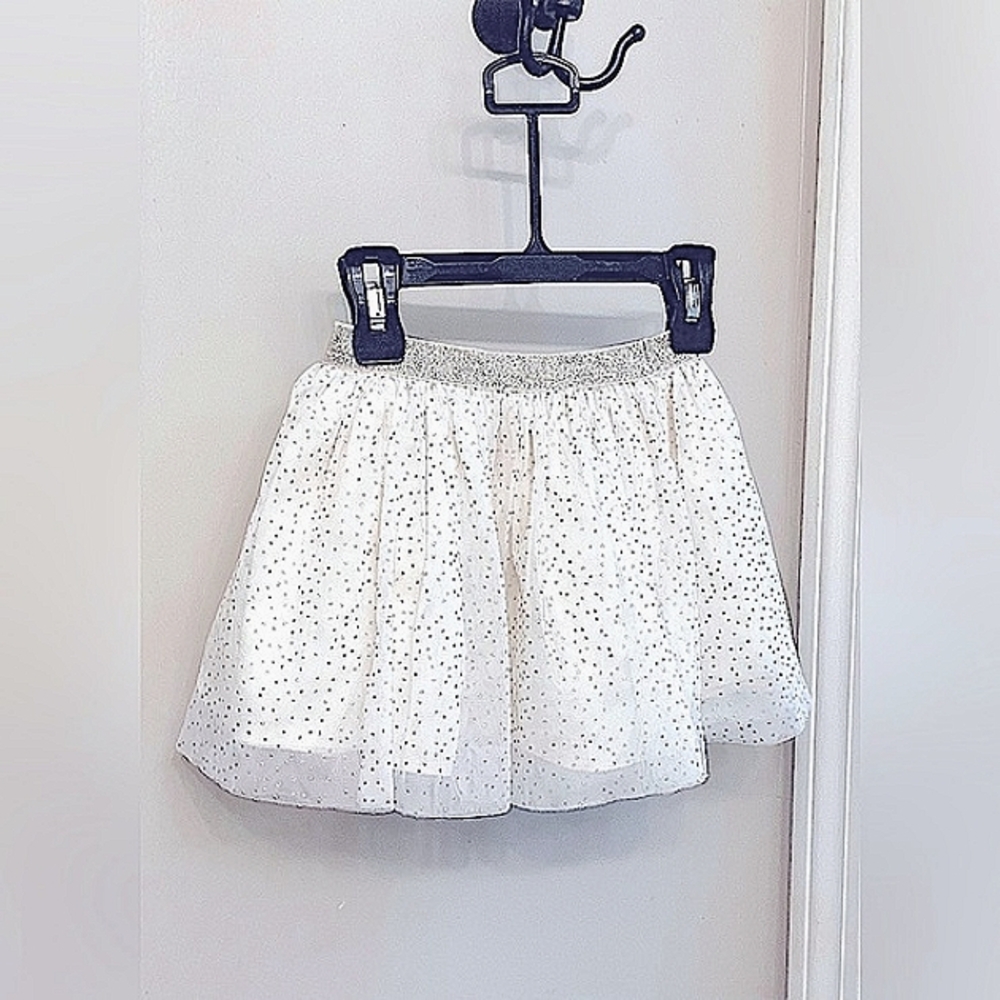 NWOT Girls Oshkosh B'Gosh skirt w/gold sparkly lace, overlay,Bundle deals!
